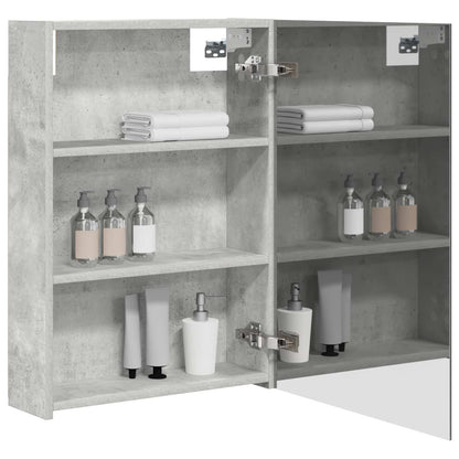 vidaXL Bathroom Mirror Cabinet Concrete Grey 50 x 14.5 x 70 cm