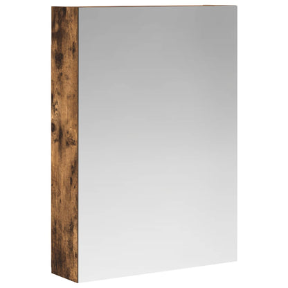 vidaXL Bathroom Mirror Cabinet Smoked Oak 50 x 14.5 x 70 cm