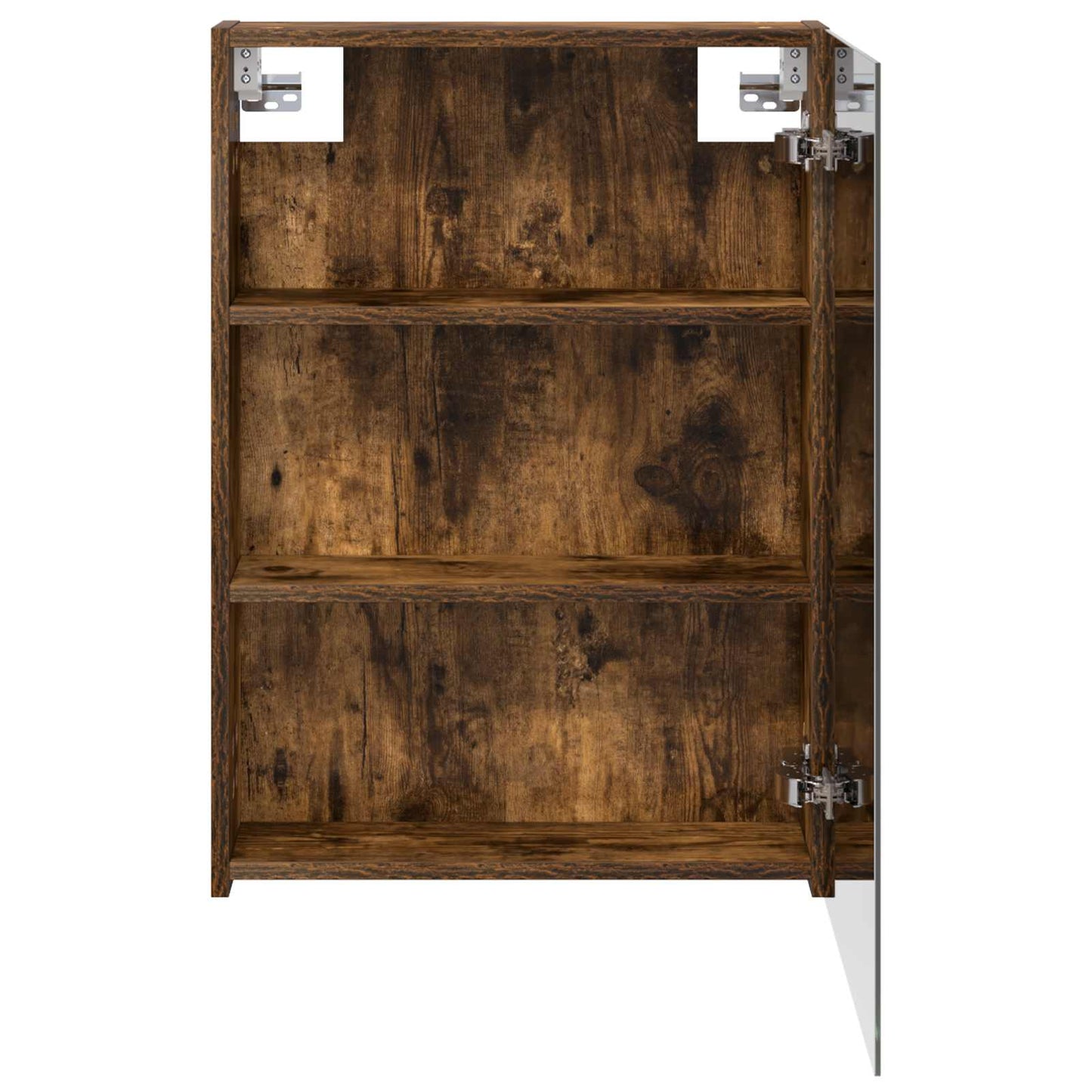 vidaXL Bathroom Mirror Cabinet Smoked Oak 50 x 14.5 x 70 cm