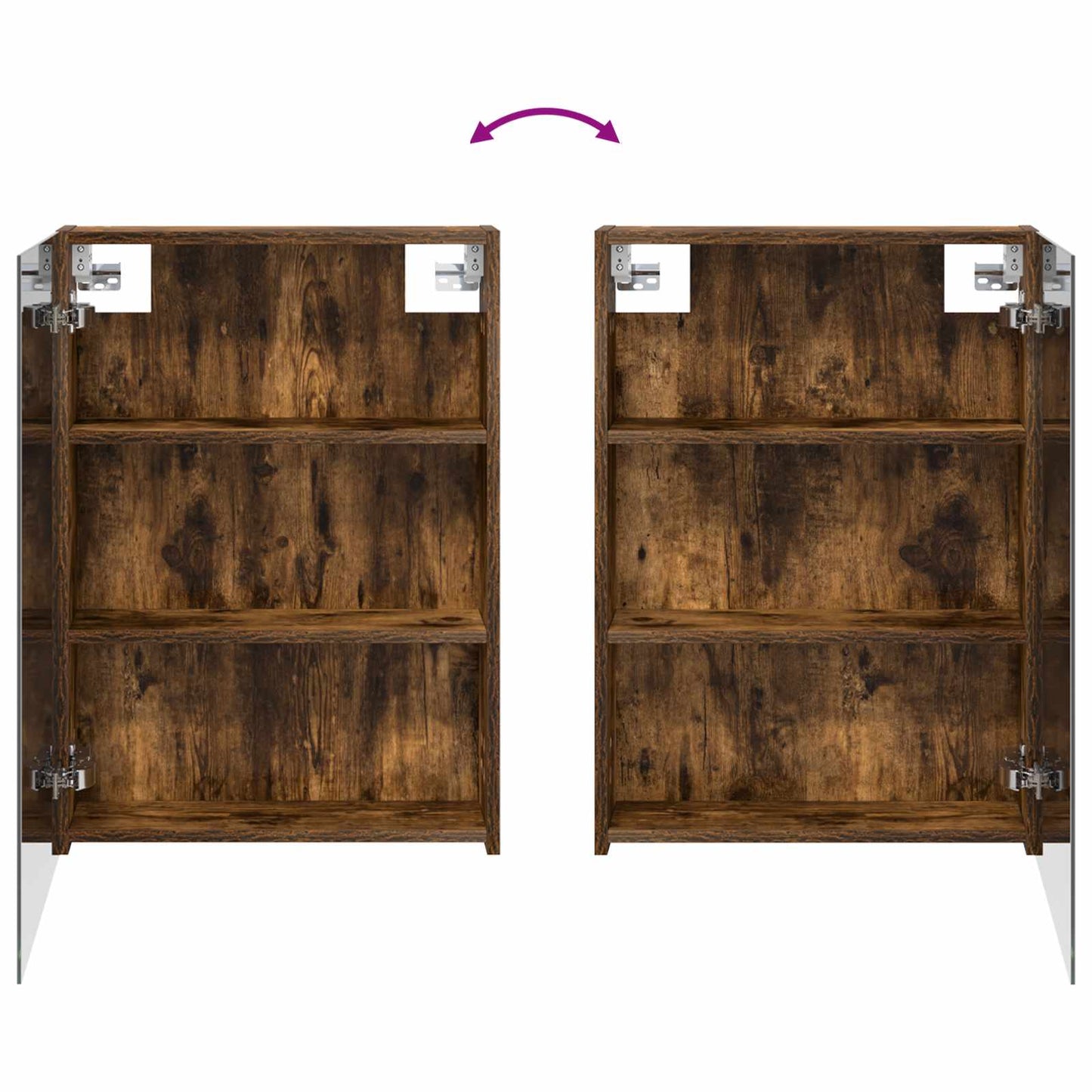 vidaXL Bathroom Mirror Cabinet Smoked Oak 50 x 14.5 x 70 cm