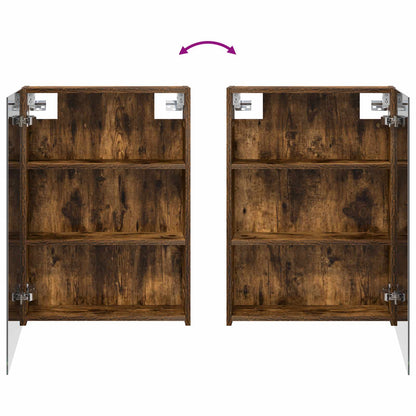 vidaXL Bathroom Mirror Cabinet Smoked Oak 50 x 14.5 x 70 cm