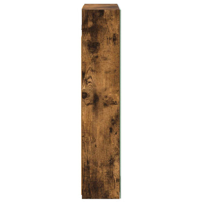 vidaXL Bathroom Mirror Cabinet Smoked Oak 50 x 14.5 x 70 cm
