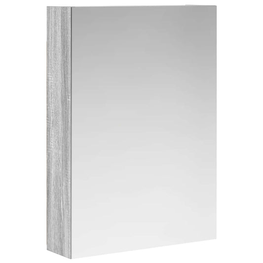 vidaXL Bathroom Mirror Cabinet with Door Grey Sonoma 50 x 14.5 x 70 cm