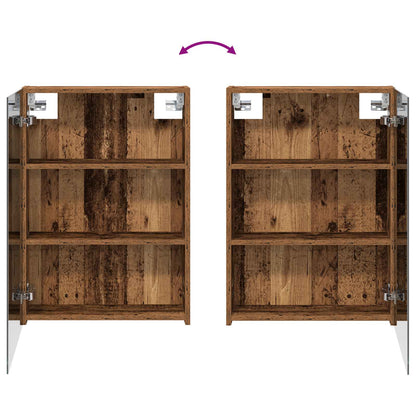 vidaXL Bathroom Mirror Cabinet with Shelf Old Wood 50 x 14.5 x 70 cm