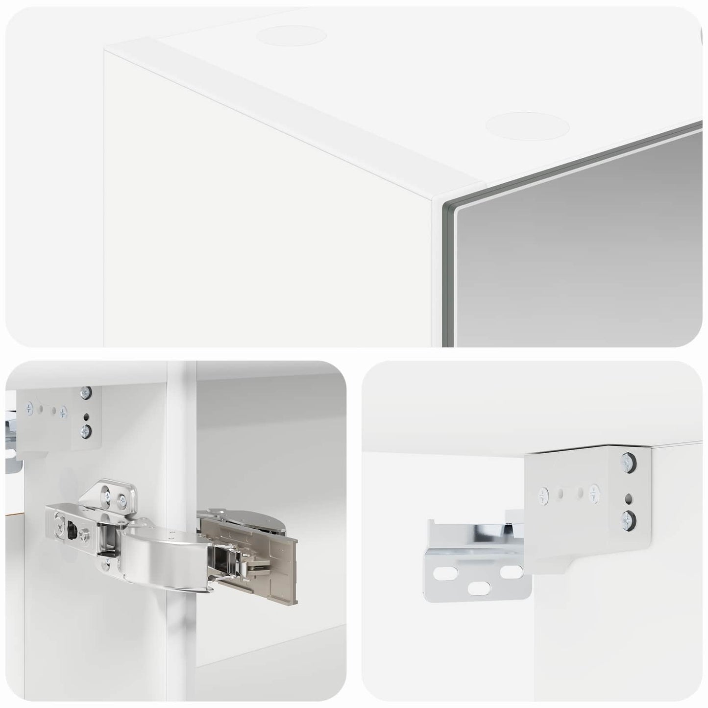 vidaXL Bathroom Mirror Cabinet White 50 x 14.5 x 70 cm Engineered wood