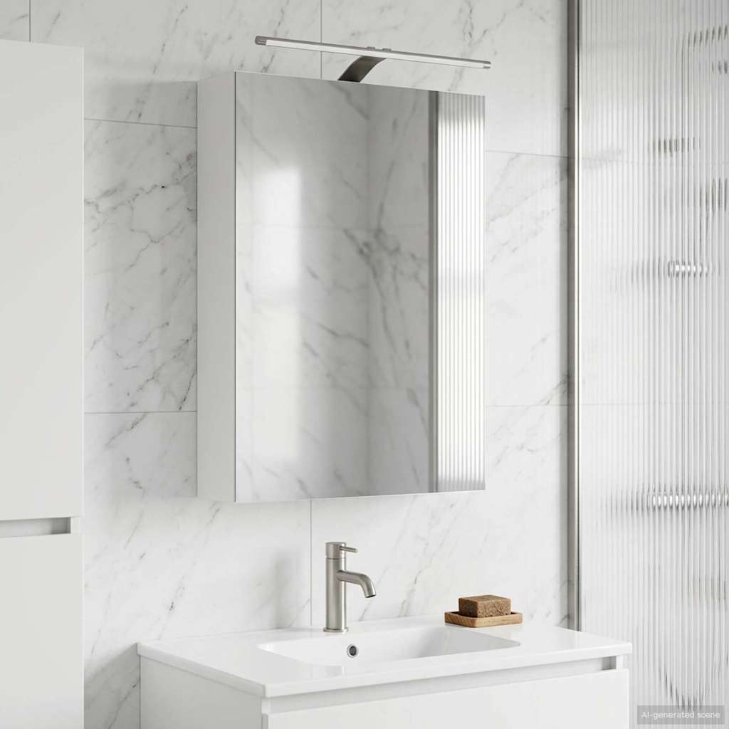 vidaXL Bathroom Mirror Cabinet White 50 x 14.5 x 70 cm Engineered wood