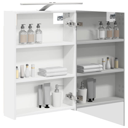 vidaXL Bathroom Mirror Cabinet White 50 x 14.5 x 70 cm Engineered wood