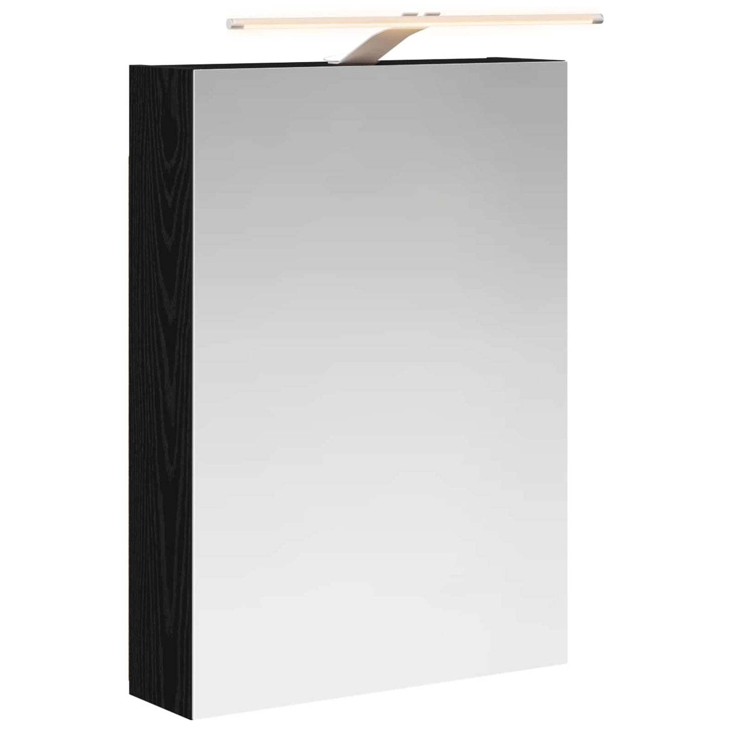 vidaXL Bathroom Mirror Cabinet with Shelf Black Oak 50 x 14.5 x 70 cm