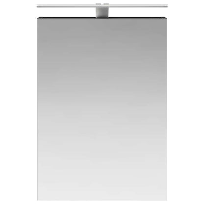 vidaXL Bathroom Mirror Cabinet with Shelf Black Oak 50 x 14.5 x 70 cm