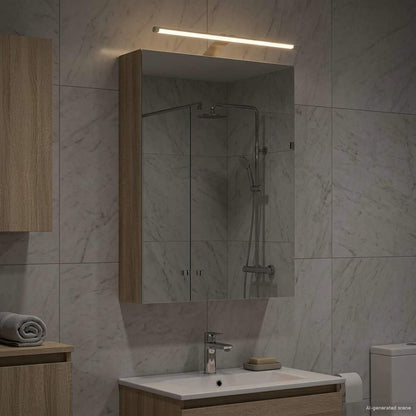 vidaXL Bathroom Mirror Cabinet with Shelf Sonoma Oak 50 x 14.5 x 70 cm