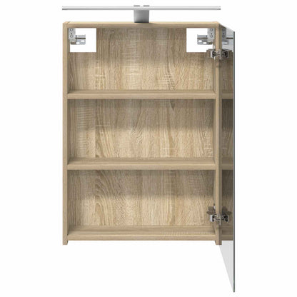 vidaXL Bathroom Mirror Cabinet with Shelf Sonoma Oak 50 x 14.5 x 70 cm