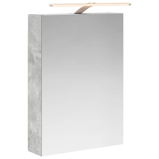 vidaXL Bathroom Mirror Cabinet Concrete Grey 50 x 14.5 x 70 cm