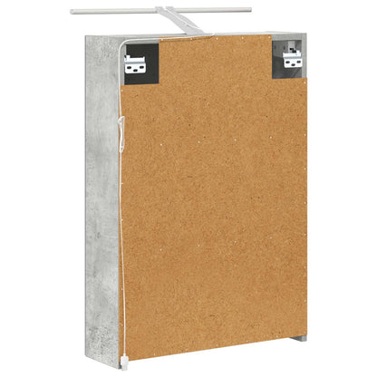 vidaXL Bathroom Mirror Cabinet Concrete Grey 50 x 14.5 x 70 cm