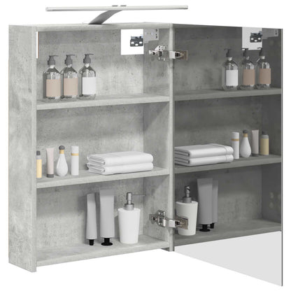 vidaXL Bathroom Mirror Cabinet Concrete Grey 50 x 14.5 x 70 cm