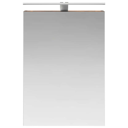 vidaXL Bathroom Mirror Cabinet with Shelf Smoked Oak 50 x 14.5 x 70 cm