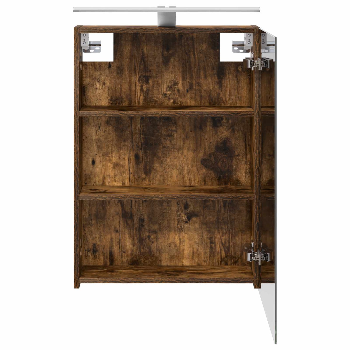 vidaXL Bathroom Mirror Cabinet with Shelf Smoked Oak 50 x 14.5 x 70 cm
