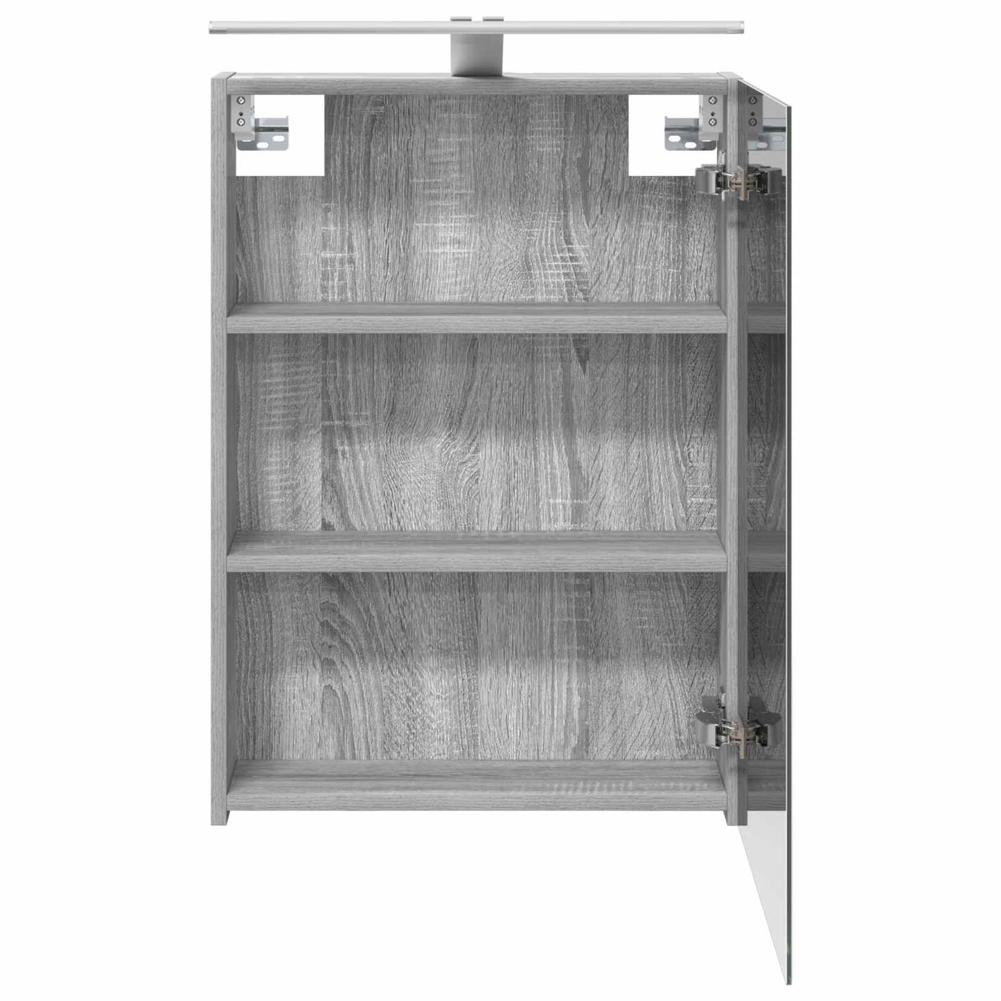 vidaXL Bathroom Mirror Cabinet with Door Grey Sonoma 50 x 14.5 x 70 cm