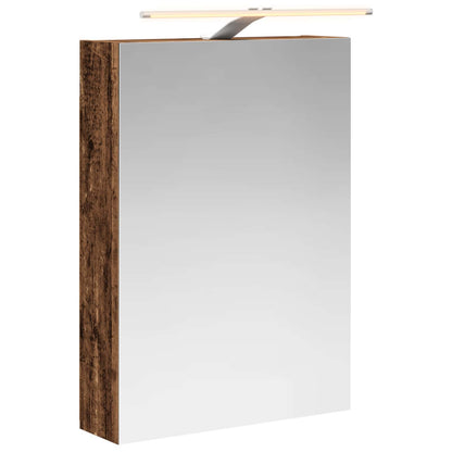 vidaXL Bathroom Mirror Cabinet with Shelf Old Wood 50 x 14.5 x 70 cm