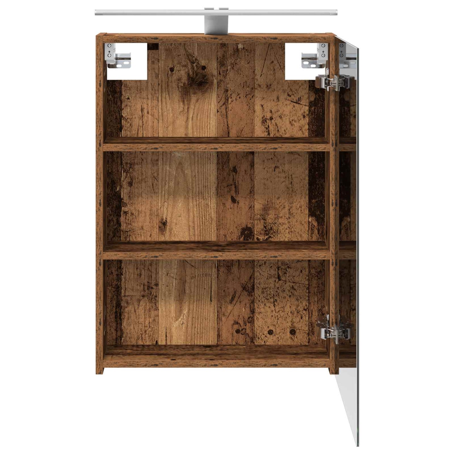 vidaXL Bathroom Mirror Cabinet with Shelf Old Wood 50 x 14.5 x 70 cm