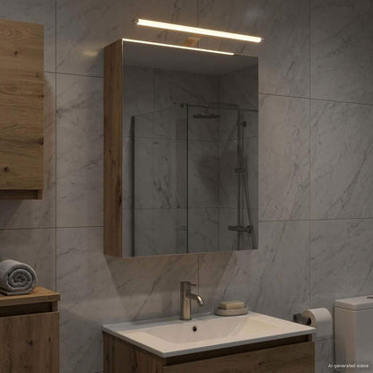 vidaXL Bathroom Mirror Cabinet Artisian Oak 50 x 14.5 x 70 cm