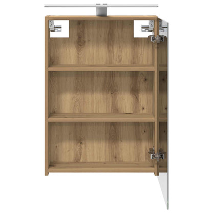 vidaXL Bathroom Mirror Cabinet Artisian Oak 50 x 14.5 x 70 cm