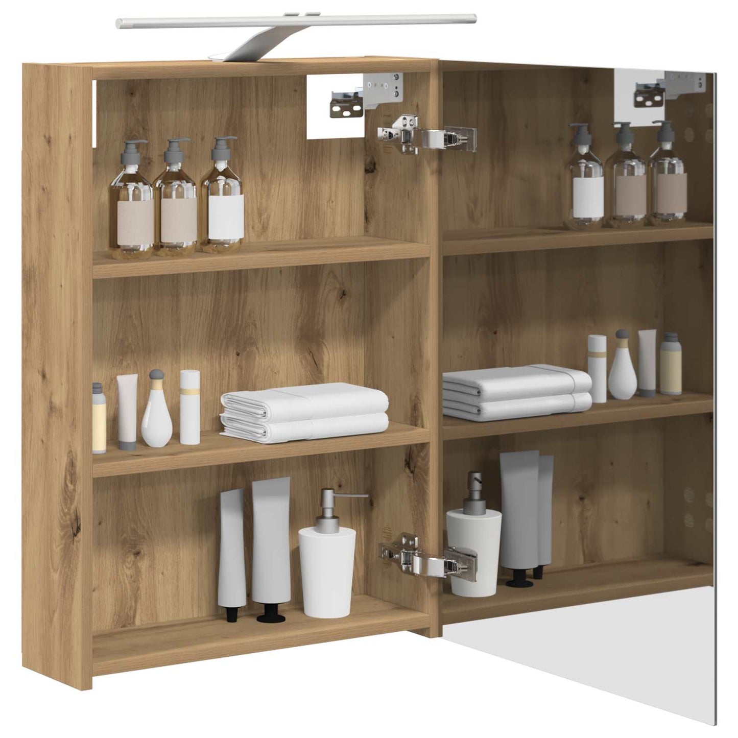 vidaXL Bathroom Mirror Cabinet Artisian Oak 50 x 14.5 x 70 cm