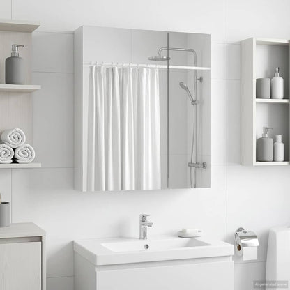 vidaXL Bathroom Mirror Cabinet White 60 x 14.5 x 70 cm Engineered wood