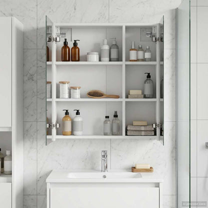 vidaXL Bathroom Mirror Cabinet White 60 x 14.5 x 70 cm Engineered wood