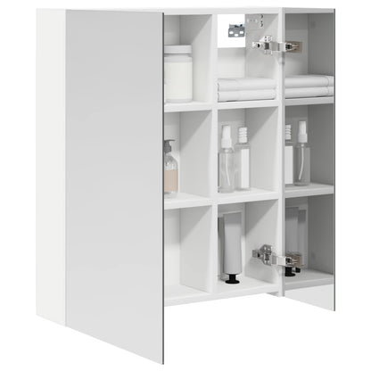vidaXL Bathroom Mirror Cabinet White 60 x 14.5 x 70 cm Engineered wood