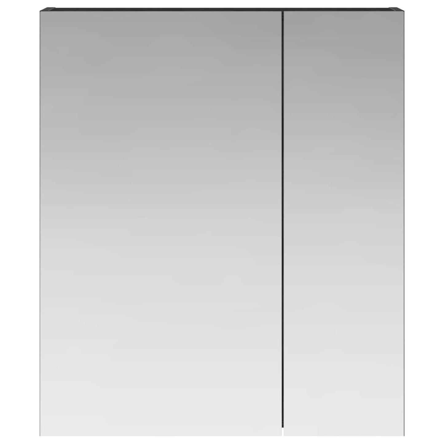 vidaXL Bathroom Mirror Cabinet with Shelf Black Oak 60 x 14.5 x 70 cm