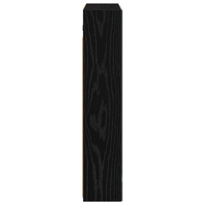 vidaXL Bathroom Mirror Cabinet with Shelf Black Oak 60 x 14.5 x 70 cm