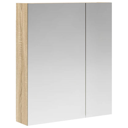 vidaXL Bathroom Mirror Cabinet with Shelf Sonoma Oak 60 x 14.5 x 70 cm