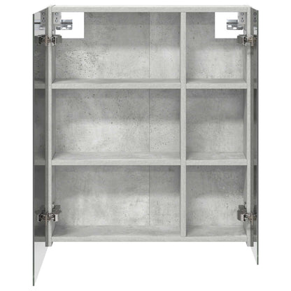 vidaXL Bathroom Mirror Cabinet Concrete Grey 60 x 14.5 x 70 cm