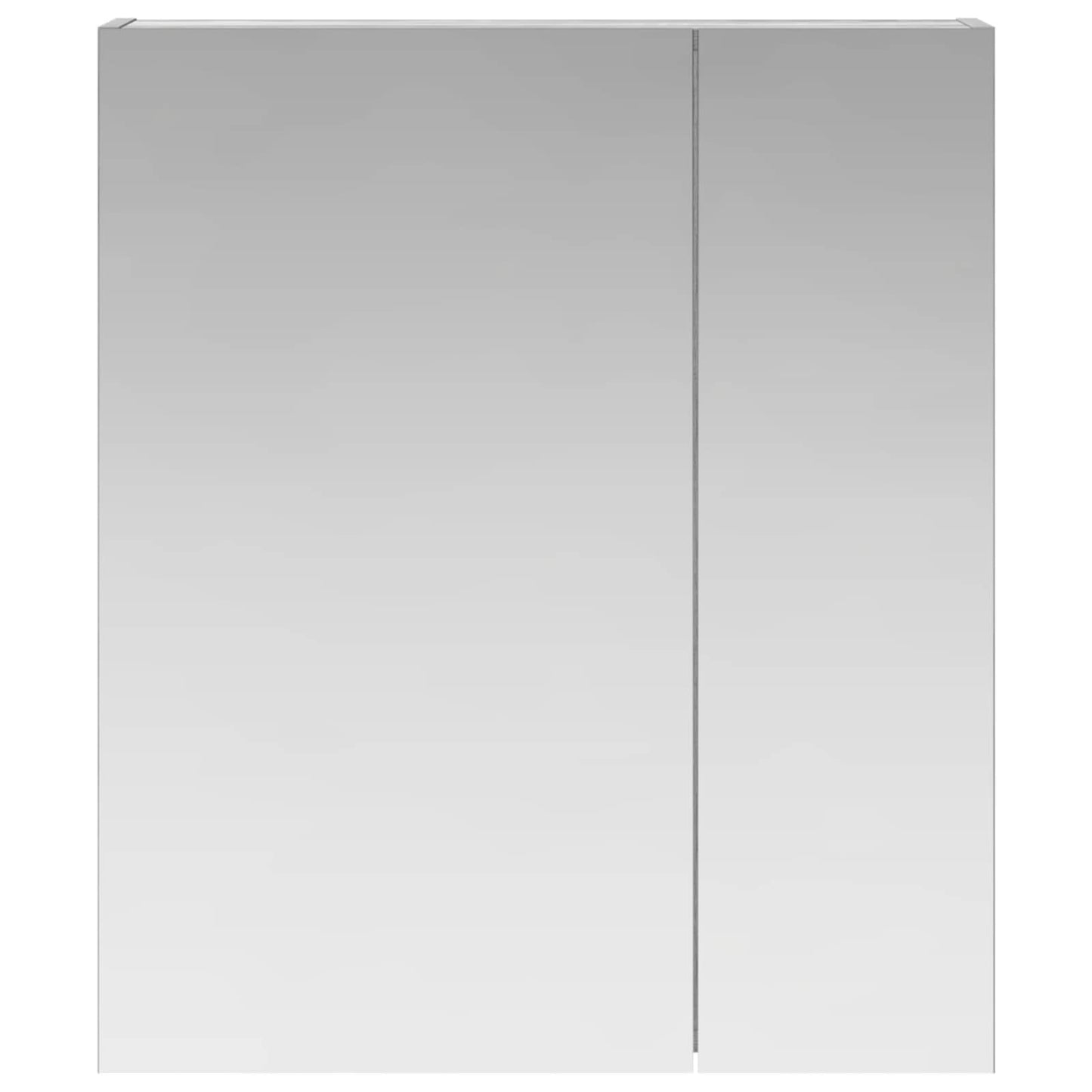 vidaXL Bathroom Mirror Cabinet with Door Grey Sonoma 60 x 14.5 x 70 cm