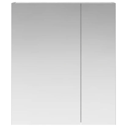 vidaXL Bathroom Mirror Cabinet with Door Grey Sonoma 60 x 14.5 x 70 cm