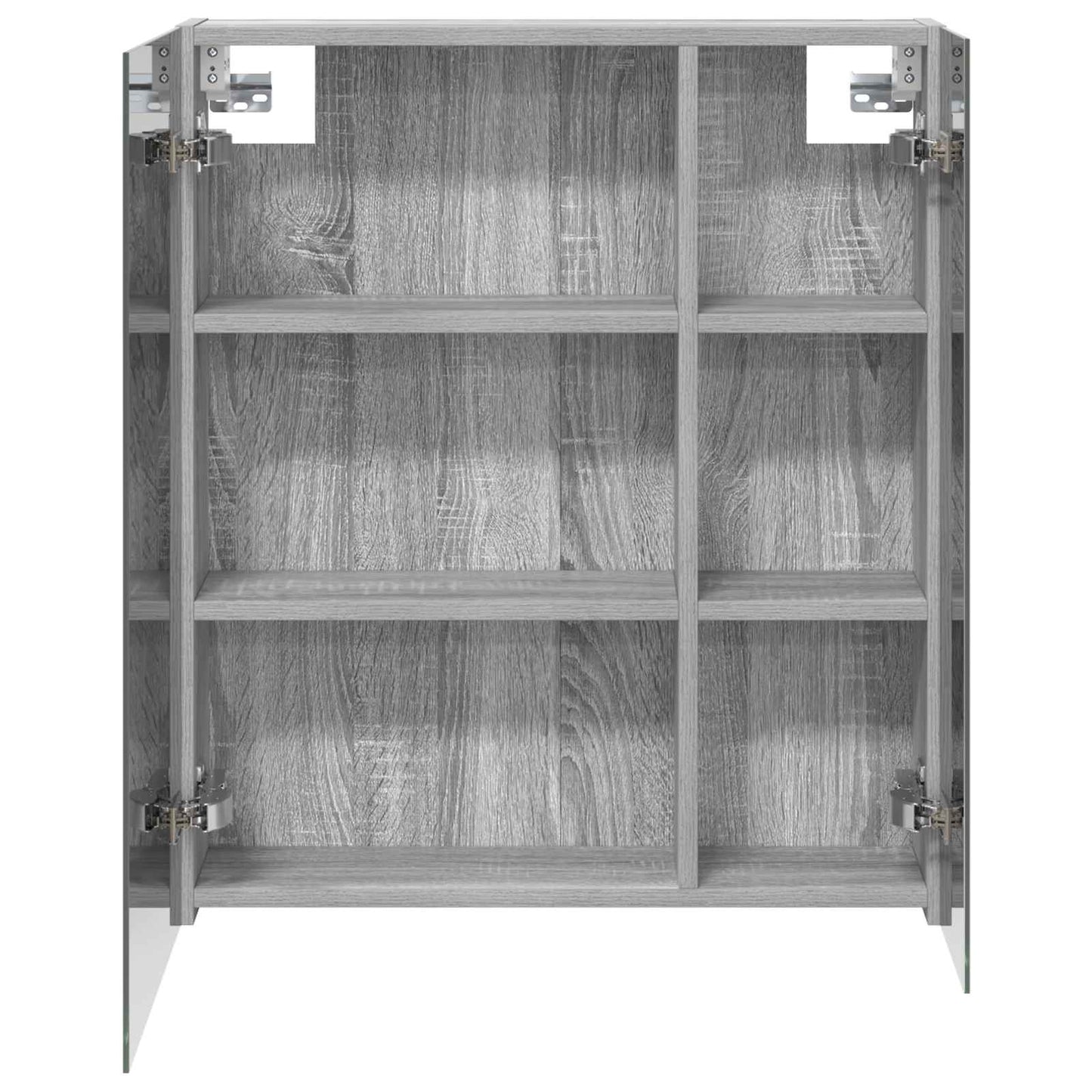 vidaXL Bathroom Mirror Cabinet with Door Grey Sonoma 60 x 14.5 x 70 cm
