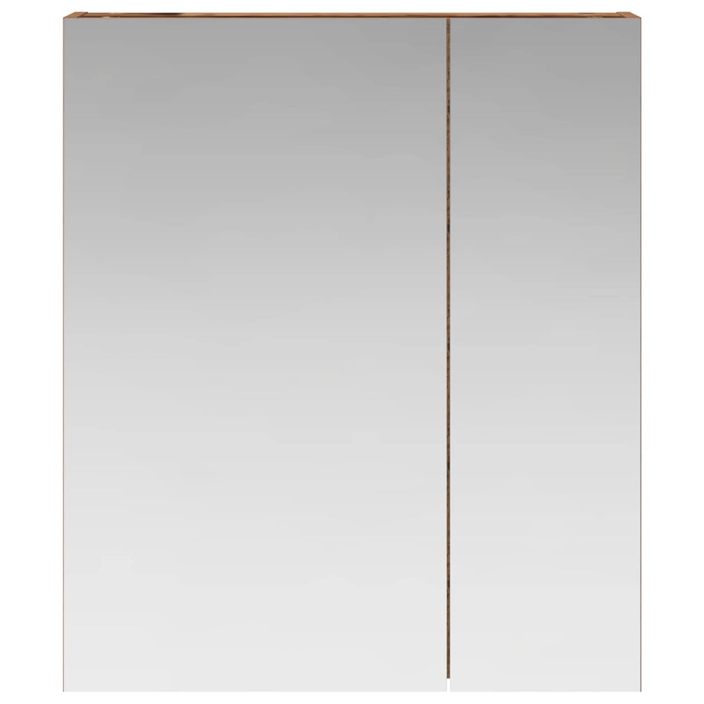 vidaXL Bathroom Mirror Cabinet with Shelf Old Wood 60 x 14.5 x 70 cm