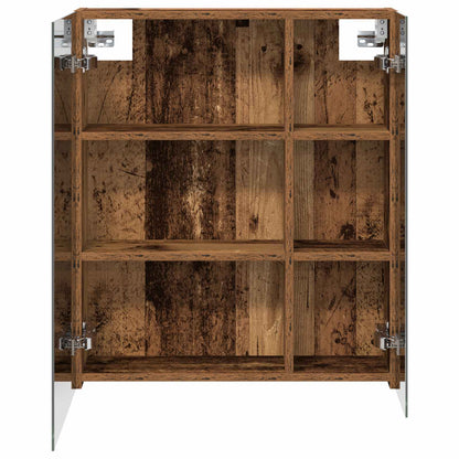 vidaXL Bathroom Mirror Cabinet with Shelf Old Wood 60 x 14.5 x 70 cm
