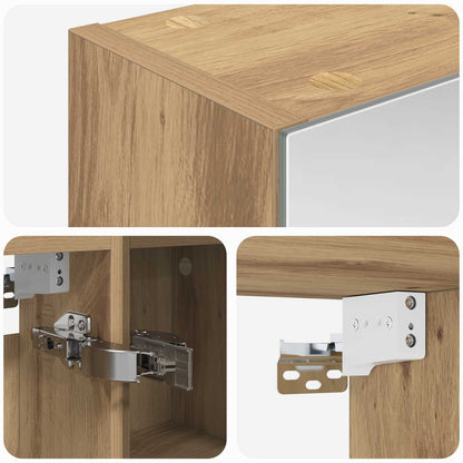 vidaXL Bathroom Mirror Cabinet Artisian Oak 60 x 14.5 x 70 cm