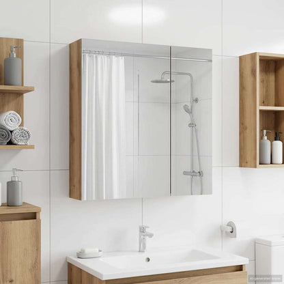 vidaXL Bathroom Mirror Cabinet Artisian Oak 60 x 14.5 x 70 cm