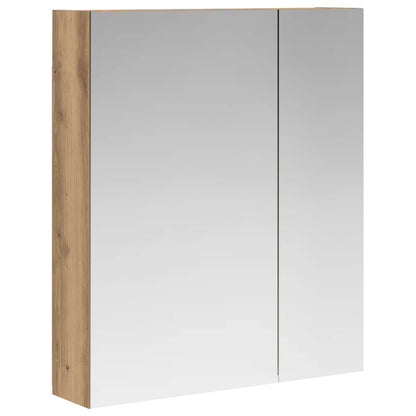 vidaXL Bathroom Mirror Cabinet Artisan Oak 60 x 14.5 x 70 cm