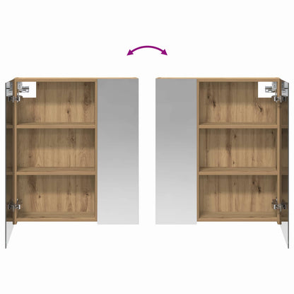 vidaXL Bathroom Mirror Cabinet Artisian Oak 60 x 14.5 x 70 cm