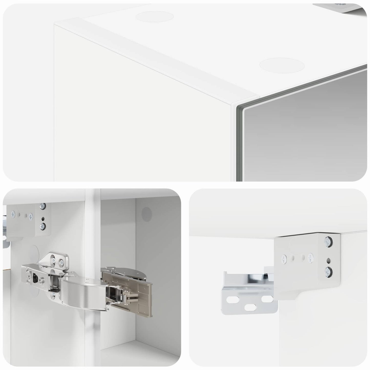 vidaXL Bathroom Mirror Cabinet White 60 x 14.5 x 70 cm Engineered wood
