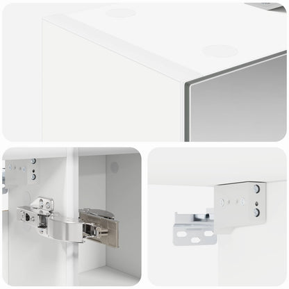 vidaXL Bathroom Mirror Cabinet White 60 x 14.5 x 70 cm Engineered wood