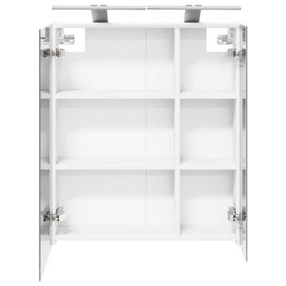 vidaXL Bathroom Mirror Cabinet White 60 x 14.5 x 70 cm Engineered wood