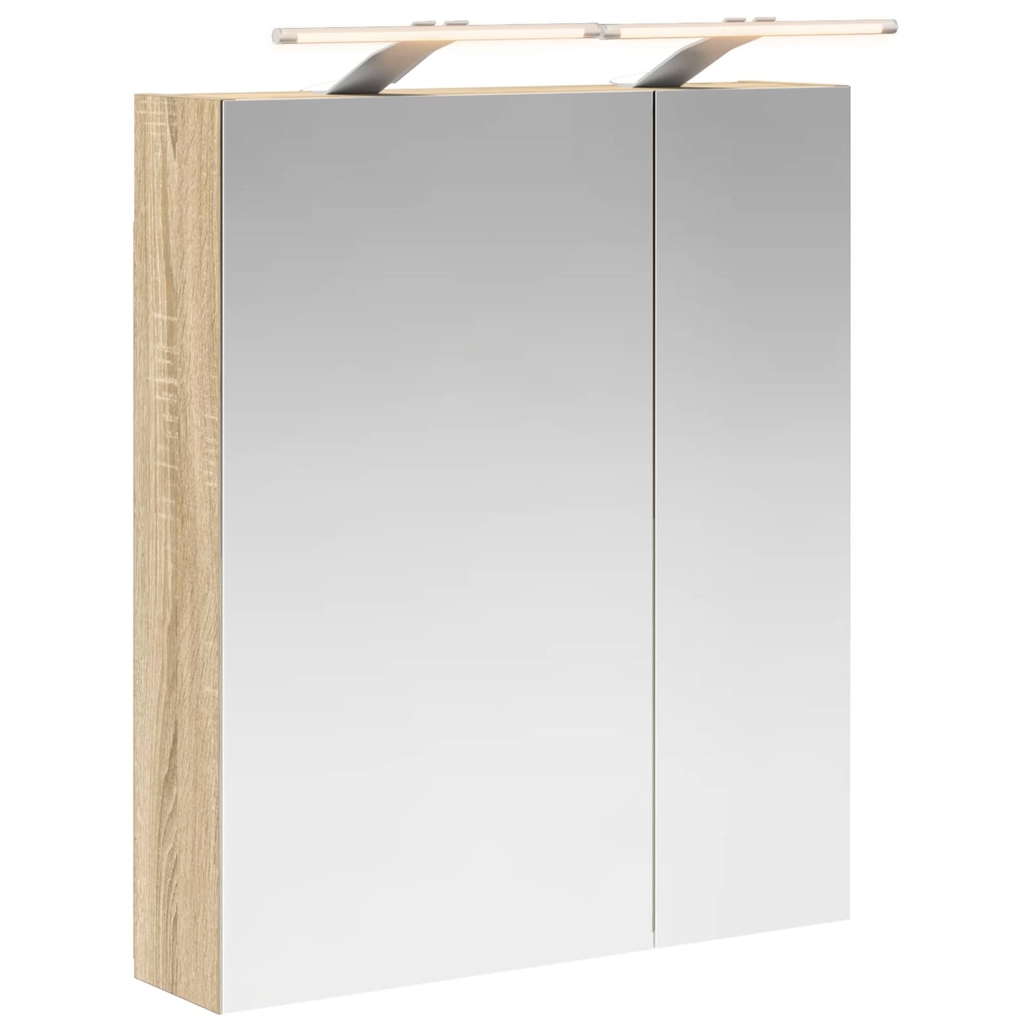 vidaXL Bathroom Mirror Cabinet with Shelf Sonoma Oak 60 x 14.5 x 70 cm