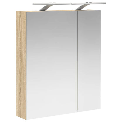 vidaXL Bathroom Mirror Cabinet with Shelf Sonoma Oak 60 x 14.5 x 70 cm