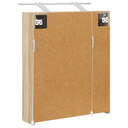 vidaXL Bathroom Mirror Cabinet with Shelf Sonoma Oak 60 x 14.5 x 70 cm