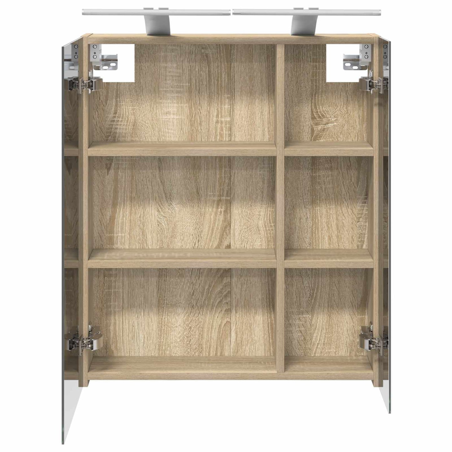 vidaXL Bathroom Mirror Cabinet with Shelf Sonoma Oak 60 x 14.5 x 70 cm