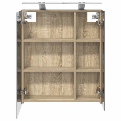 vidaXL Bathroom Mirror Cabinet with Shelf Sonoma Oak 60 x 14.5 x 70 cm